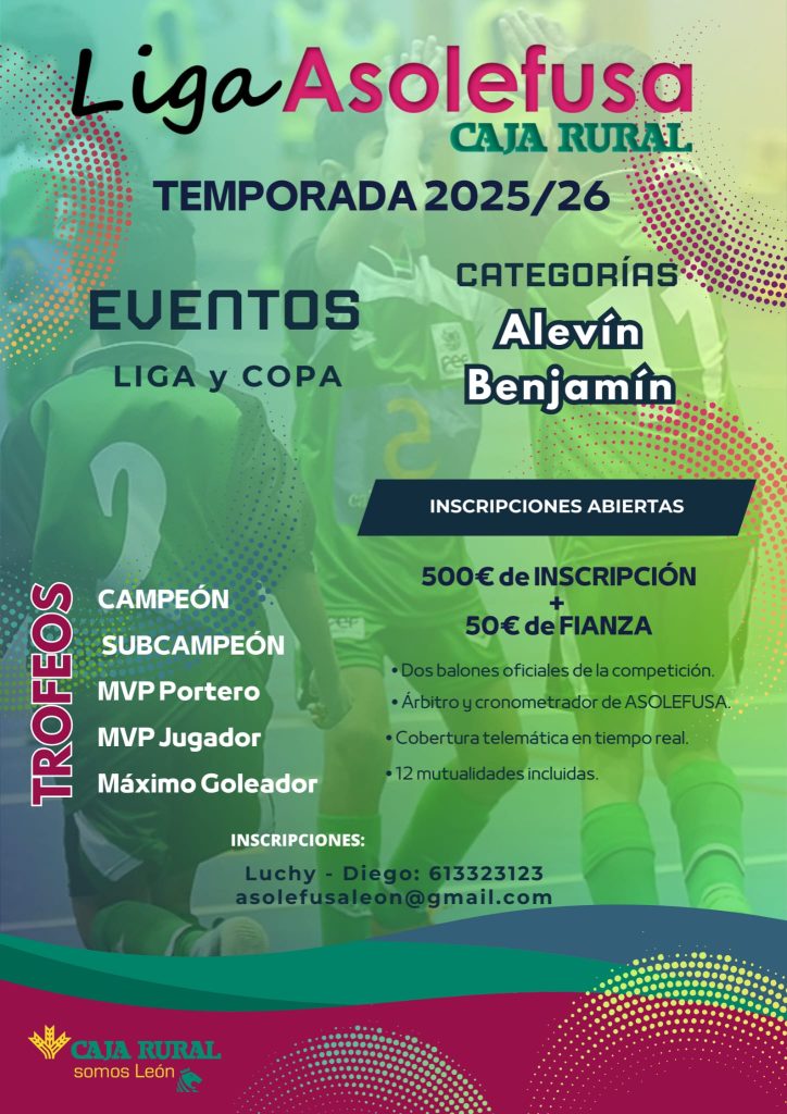 Abierta la inscripción ALEVÍN y BENJAMÍN de la temporada 2025-26