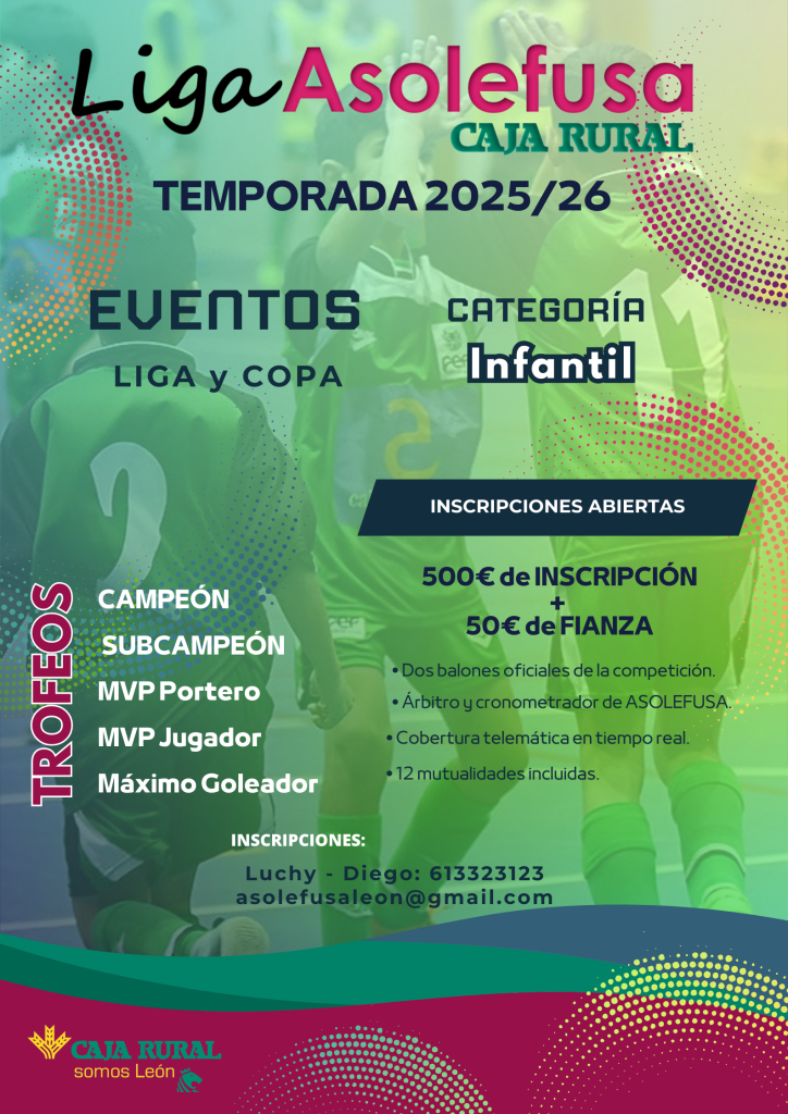 Abierta la inscripción INFANTIL de la temporada 2025-26